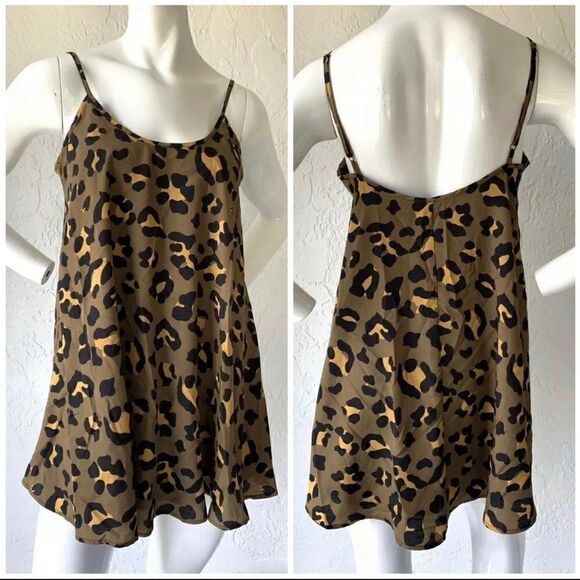 Show Me Your Mumu Bella Leopard Tank Mini Dress Sz M - Picture 4 of 8